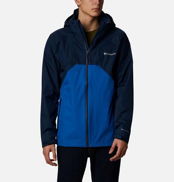 Columbia Rain Scape Rain Jacket Navy For Men's NZ85146 New Zealand